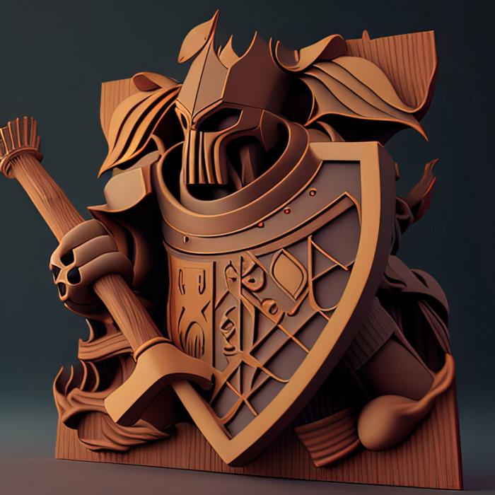 نموذج ثلاثي الأبعاد لآلة CNC ألعاب لعبة st Shovel Knight King of Cards